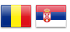 Romania and Serbia flag
